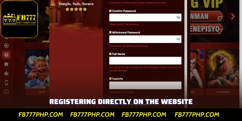 Registering Directly on the Website